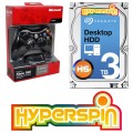 3TB Hyperspin Hard Disk INTERNAL with Microsoft Xbox 360 Wireless Controller & Receiver